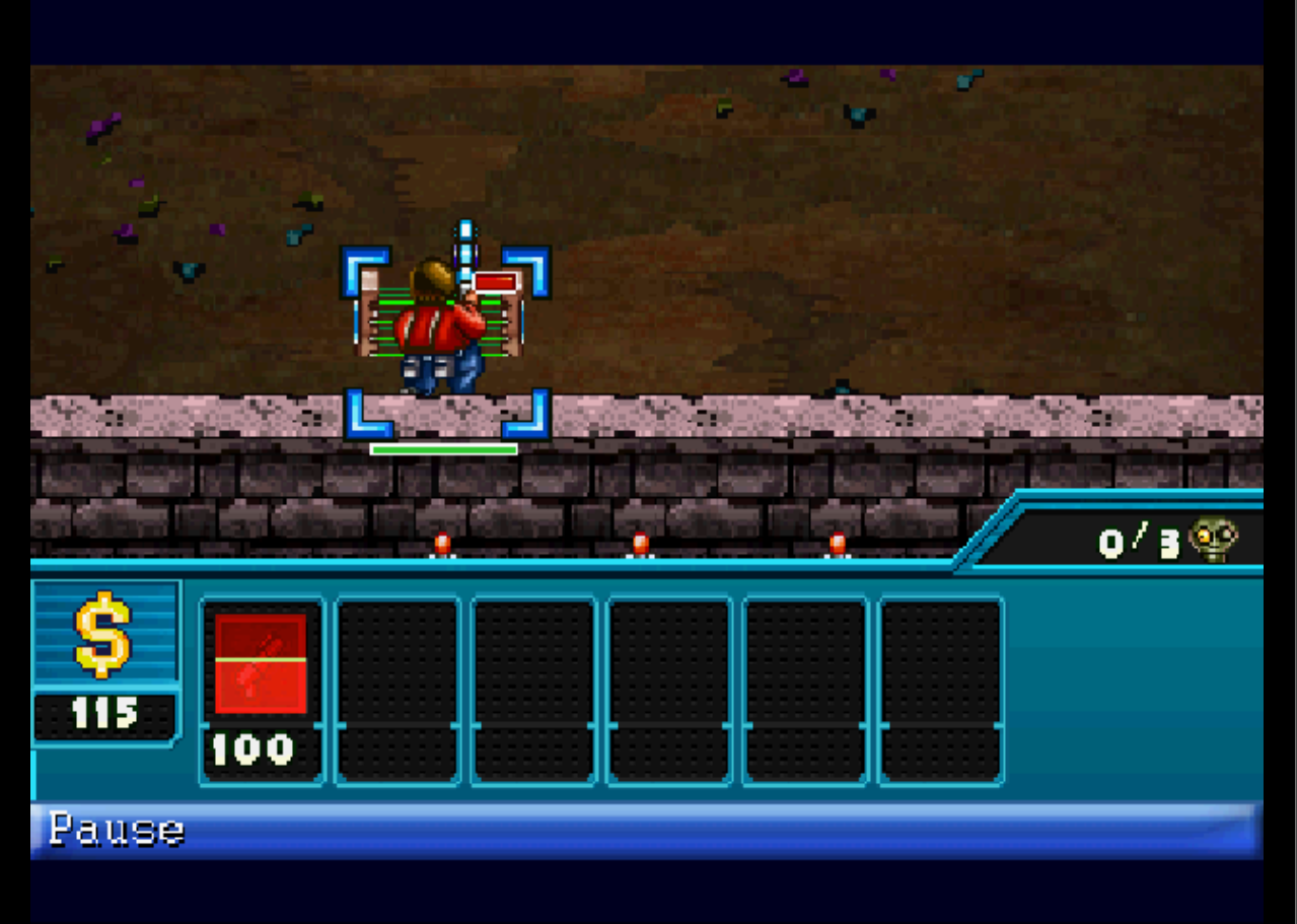 A top-down shooter running full-screen
